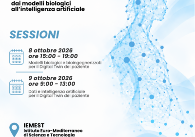 Convegno Digital Twin e medicina di precisione – dai modelli biologici all’intelligenza artificiale. Giovedì 8 e venerdì 9 ottobre